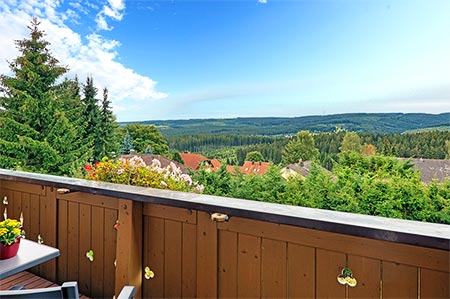 Balkon mit herrlichem Ausblick